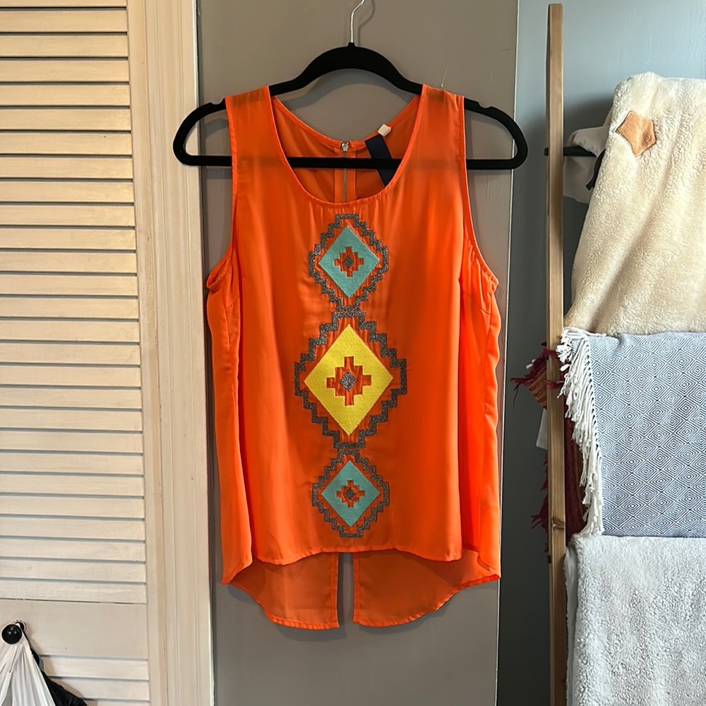 Organge Patterned Lightweight Tank - image 1